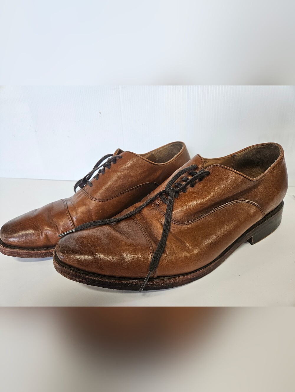 Thursday Boot Co Chairman Oxford Men Size 9 Black Leather Cap Toe Lace Up Shoes